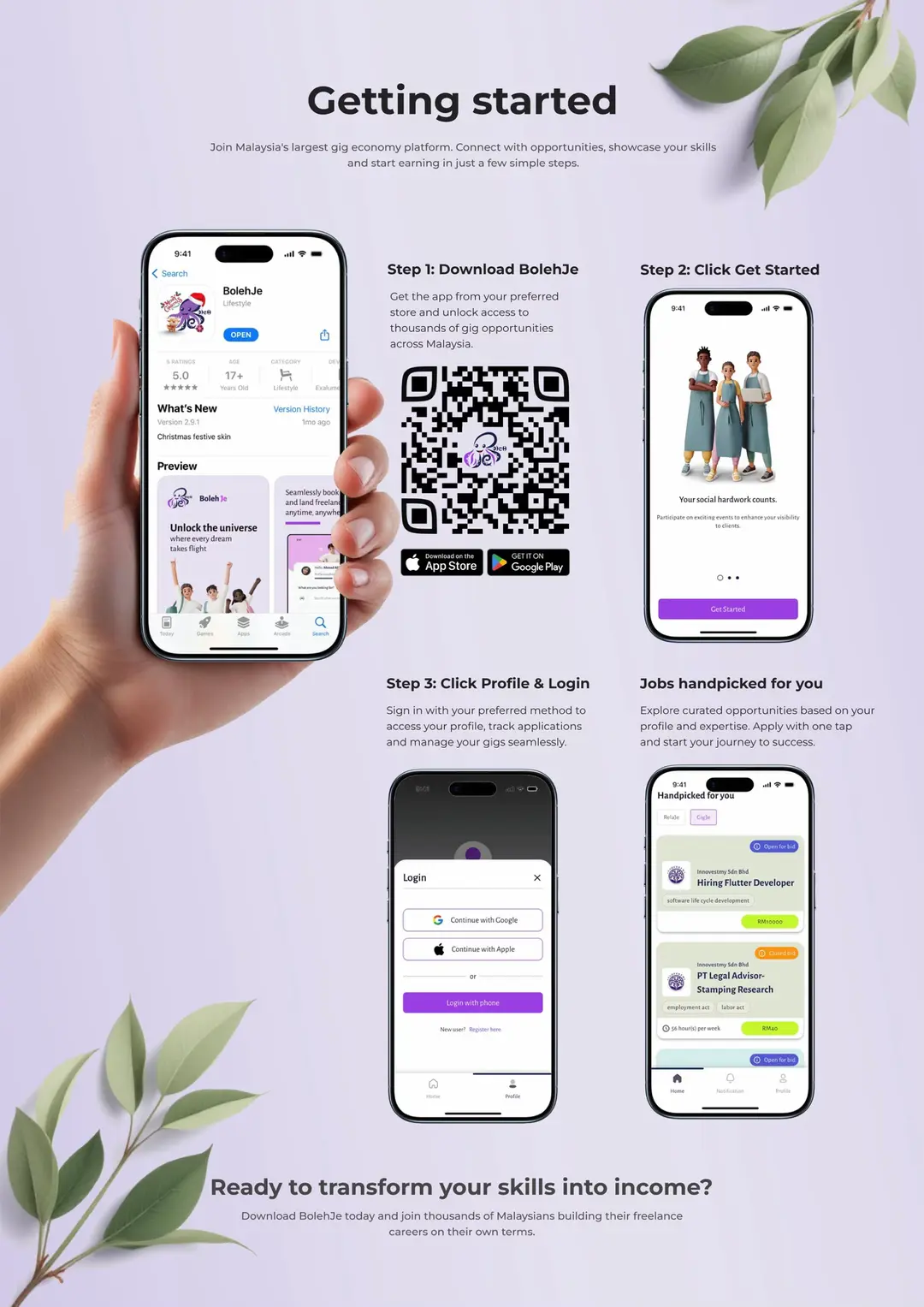 #BolehJeApp boleh bagi korang flexibility cari kerja atau cari pekerja! Roger-roger sis kalau nak kerja, sis assist okeh! #Bolehjeapp #gigwork #GigJe #RelaJe